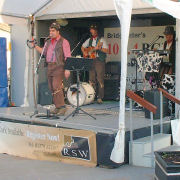 The Mangledwurzels on stage at the Bridgwater Carnival (3 Nov 2006)
