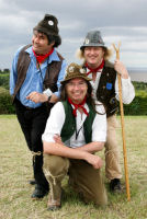The Mangledwurzels relaxing after their set at the Watchett Festival (23 Aug 2008)