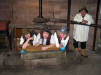 The Mangledwurzels with cider maker Bryan Mead at Valley View Farm, Batcombe.